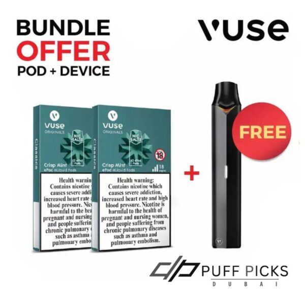 Vuse ePod Caps Crisp Mint 18mg/ml Bundle